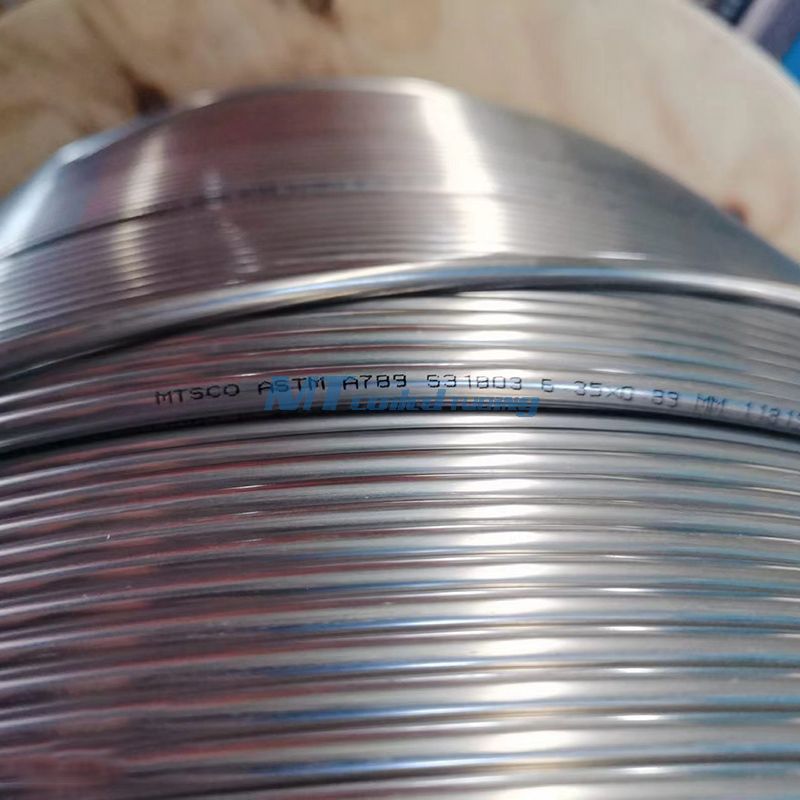 ASTM A789 2205/S32205 Tubería en espiral soldada hidráulica conservante de núcleo simple de acero dúplex con BV/DNV